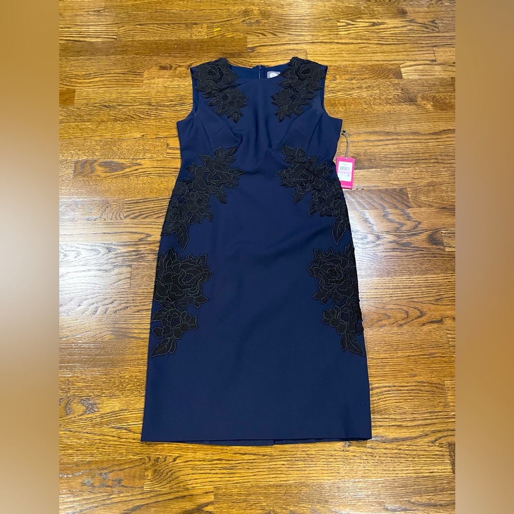 Vince Camuto Sleeveless Navy & Black Dress NWT